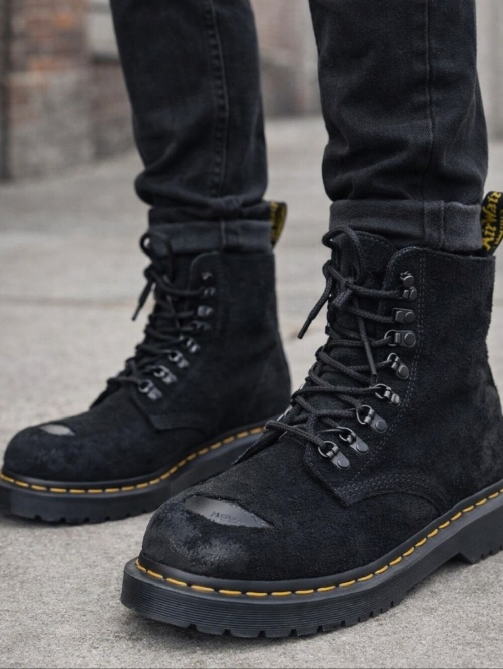 NWT Dr. Martens 1460 Pascal Suede Boots Unisex Mens 8 Womens 9 Black Lace Up